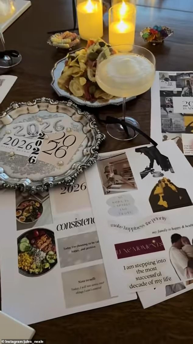 The table was strewn with vision boards as the women added positive affirmations, mapping out their hopes and dreams for 2026