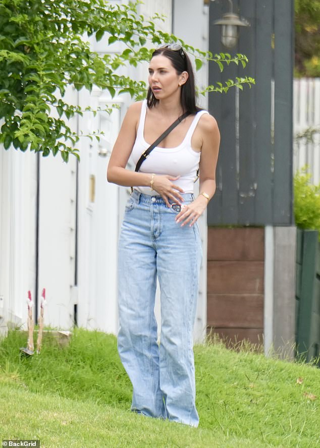 The Mormon missionary looked downbeat as she stepped outside her Brisbane property, just days after Neale confirmed his split from wife Jules and announced he was standing down as Brisbane Lions co-captain