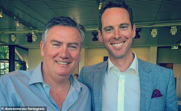 He was endlessly entertaining, but my favourite 'bit' was his pitch-perfect Eddie McGuire impersonation - still the best I've ever heard. (McGuire is pictured with Duncan)