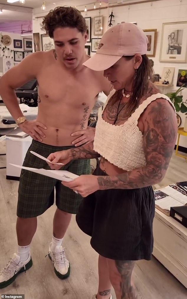 A trip to a Gold Coast tattoo parlour dated December 15 on social media could 'expose' Walsh's banter on social media