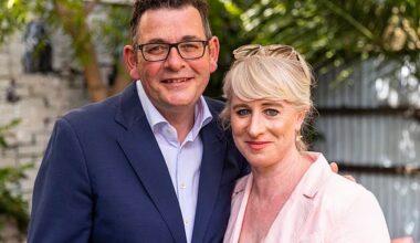 Former Victorian Premier Daniel Andrews and his wife Catherine