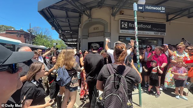 'That got a bit f***in' hectic, didn't it? The cops said we had to move on because it was just getting f***ing mad,' he said