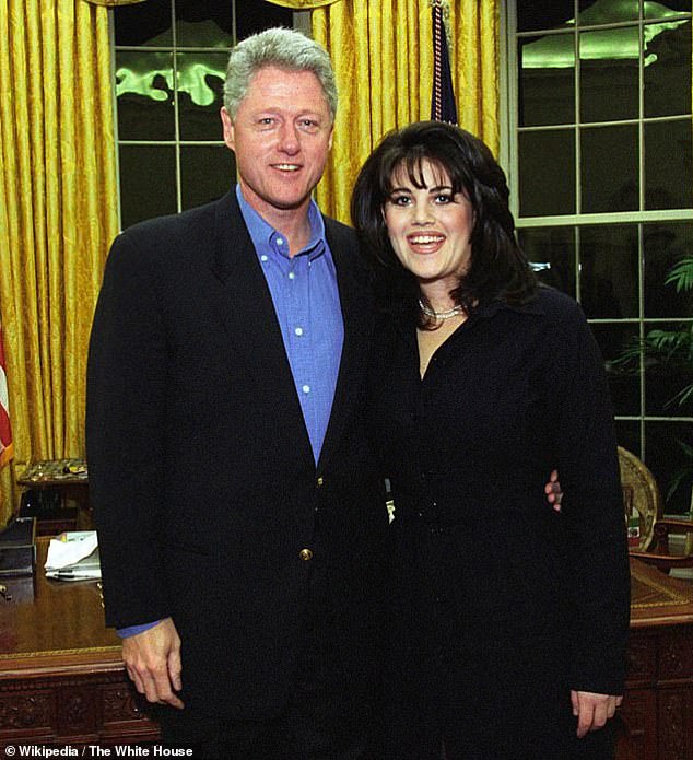 Lewinsky opened up about the affair with Clinton in her first-ever public address at the inaugural 30 Under 30 summit in Philadelphia in 2016: ¿I fell in love with my boss,¿ she admitted; (pictured 1997)