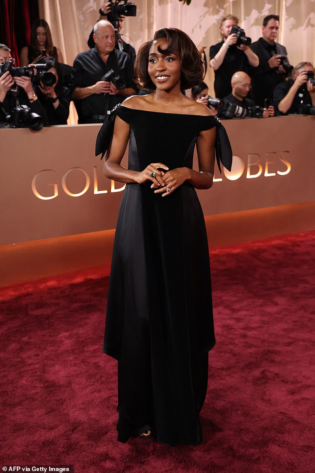 The Bear actress Ayo Edebiri looked chic in a simple black dress