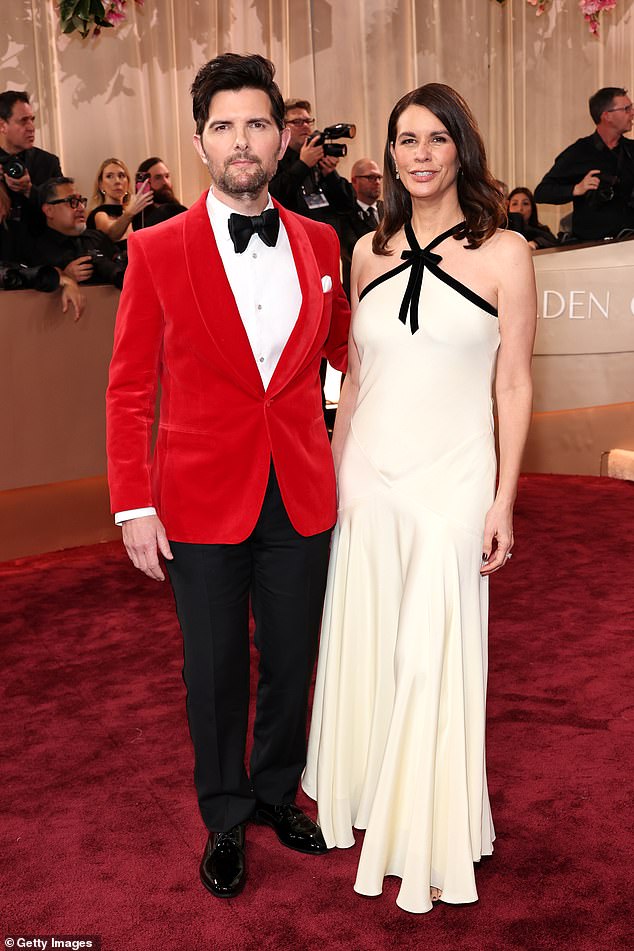 Adam Scott was joined by wife Naomi Scott