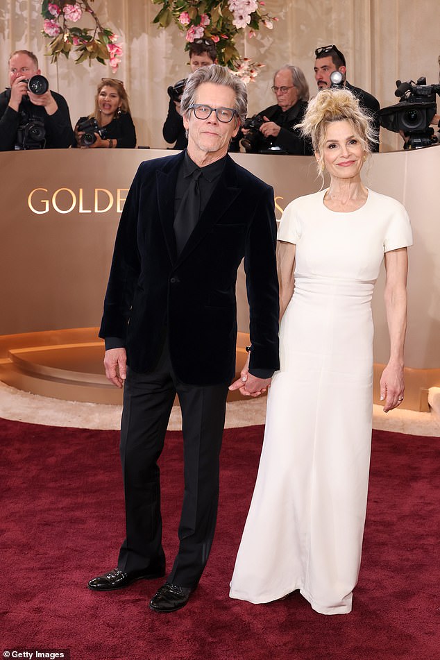 Kevin Bacon held hands with wife Kyra Sedgwick