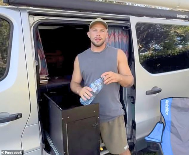 One local claimed Izaak Michell is living out of a blue-grey Suzuki APV van after he was spotted  in the North Wall car park in Ballina in NSW's Northern Rivers region