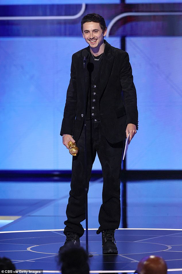 He did graciously thank his fellow nominees during his acceptance speech as he said: 'Thank you so much, from the bottom of my heart. I am in a category with many greats. I look up to all of you, this category is stacked. Thank you'