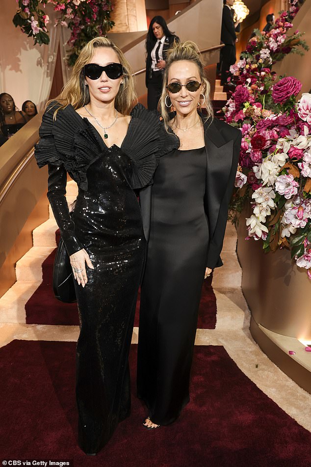 Miley was joined by mom Tish Cyrus