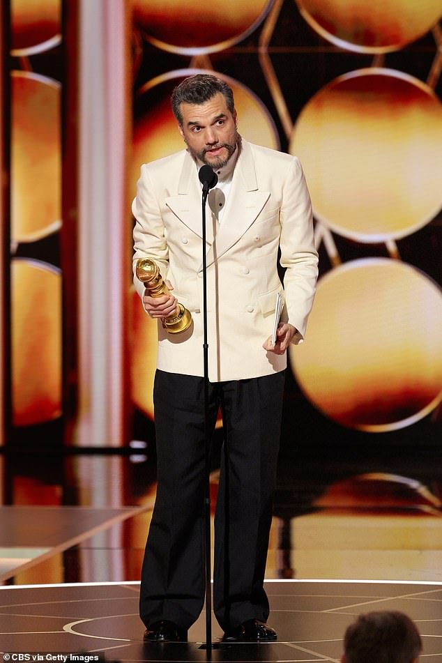 Brazilian actor Wagner Moura shocked as he earned the coveted Best Performance by an Actor in a Motion Picture ¿ Drama for his work in The Secret Agent (directed by Kleber Mendonça Filho)