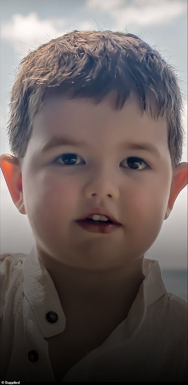 Ms Latta says her children's faces were completely distorted