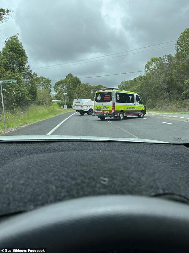 Police blocked off McKinnon Drive in Cooroibah following unconfirmed reports of shots fired