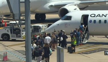 Passengers (pictured) on a QantasLink flight from Adelaide to Port Lincoln have been left shaken by separate mid-air dramas