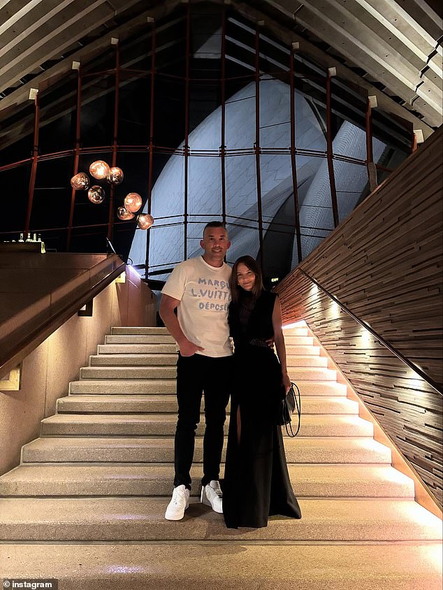 She wrote: 'Celebrating you… the most amazing partner, lover, father, friend and soooo much more'