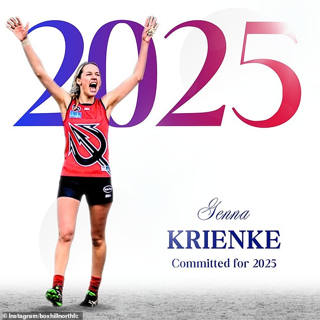 Krienke first reported the St Kilda and schoolgirl costume in August, but no action was taken until January