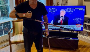 Piers Morgan got back on his feet on Wednesday after breaking his hip, with the help of £300 bespoke crutches gifted to him by Amanda Holden