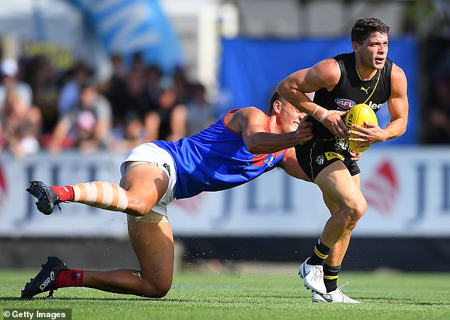 Prestia (pictured right) and May both deny they were present at the time of the brawl, the court heard