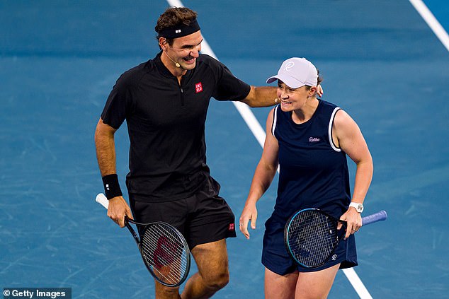 Dad Roger has been at the Australian Open for the first time since 2020 for a farewell