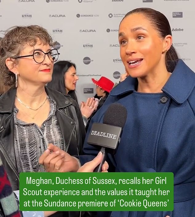 Meghan was interviewed alongside Alyssa by a reporter, who asked whether Lilibet could become a Girl Scout herself