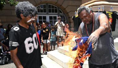 Australia Day 2026 LIVE updates: Invasion Day protester BURNS Australian flag and neo-Nazis are busted hiding in the crowd at anti-immigration rally - as cops are forced to swoop on confrontation between rival demonstrators