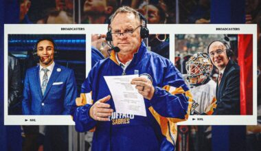 Want to call an NHL game between the benches? Better get a helmet