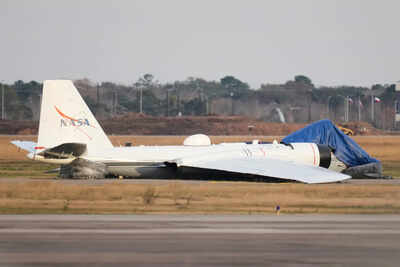 <p>A NASA aircraft sits near a runway at Ellington Airport after making a belly landing on Tuesday, Jan. 27, 2026, in Houston. (AP Photo/Ashley Landis)</p> Watch: Nasa research plane makes emergency belly landing in Texas; crew safe