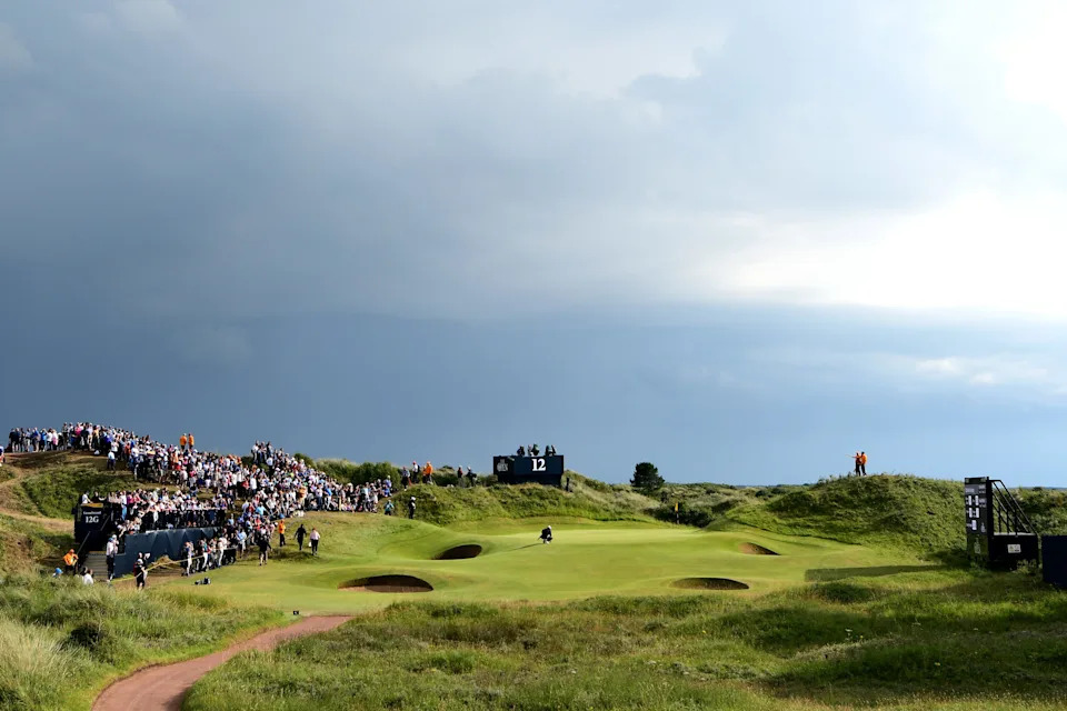 General View of the 12th hole during the third round of the 146th Open Championship at Royal Birkdale on July 22, 2017 in Southport, England.