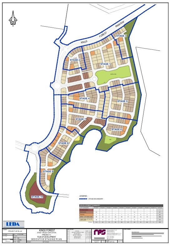 A map of housing lots