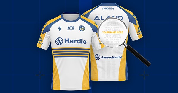 Get YOUR name on the Eels Foundation Warm Up Tee