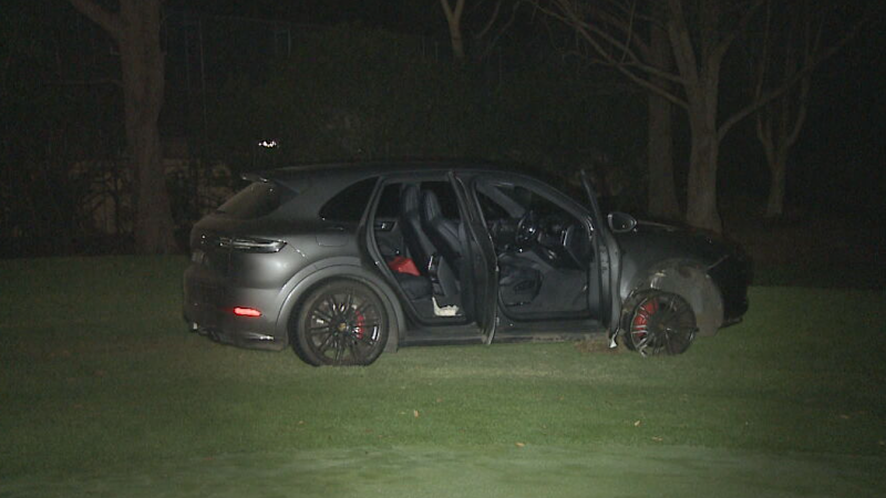 Teen arrested after Porsche crashes into Sydney’s Woodville golf course following police pursuit
