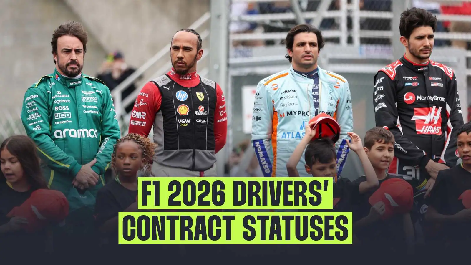 What is the contract status of every driver on the F1 2026 grid?