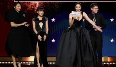 Ejae and Mark Sonnenblick accept the Best Song Award for