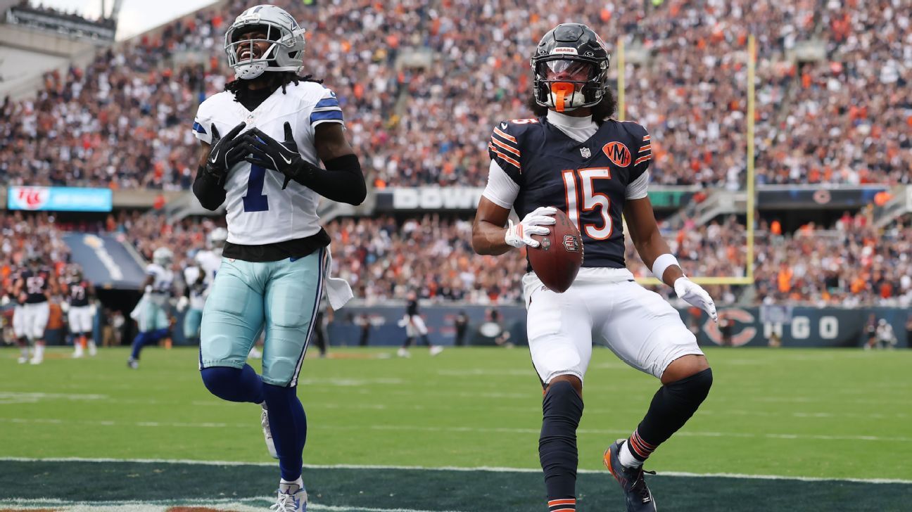 Bears' Odunze expected back vs. Packers after 5-game absence