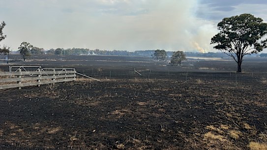 Matt Fowles’ burnt property.