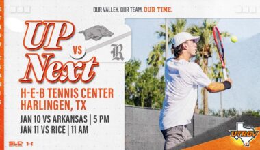 Men’s Tennis Set to Host Arkansas and Rice in Harlingen This Weekend