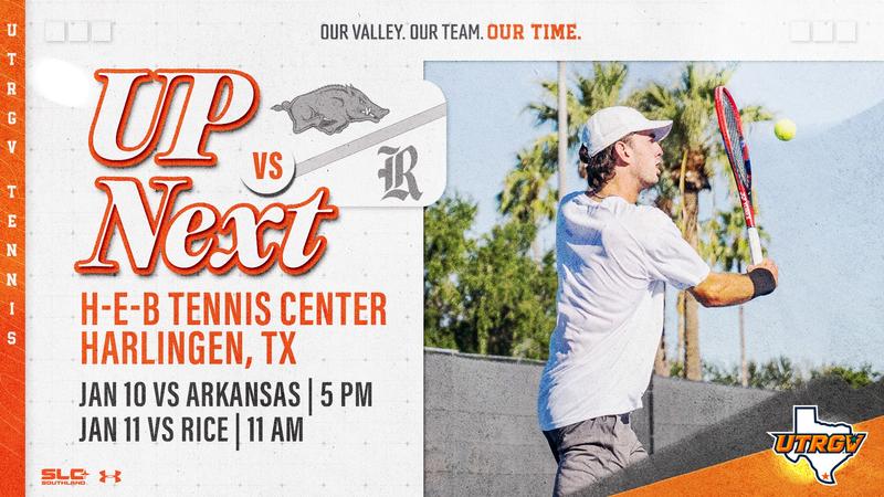 Men’s Tennis Set to Host Arkansas and Rice in Harlingen This Weekend