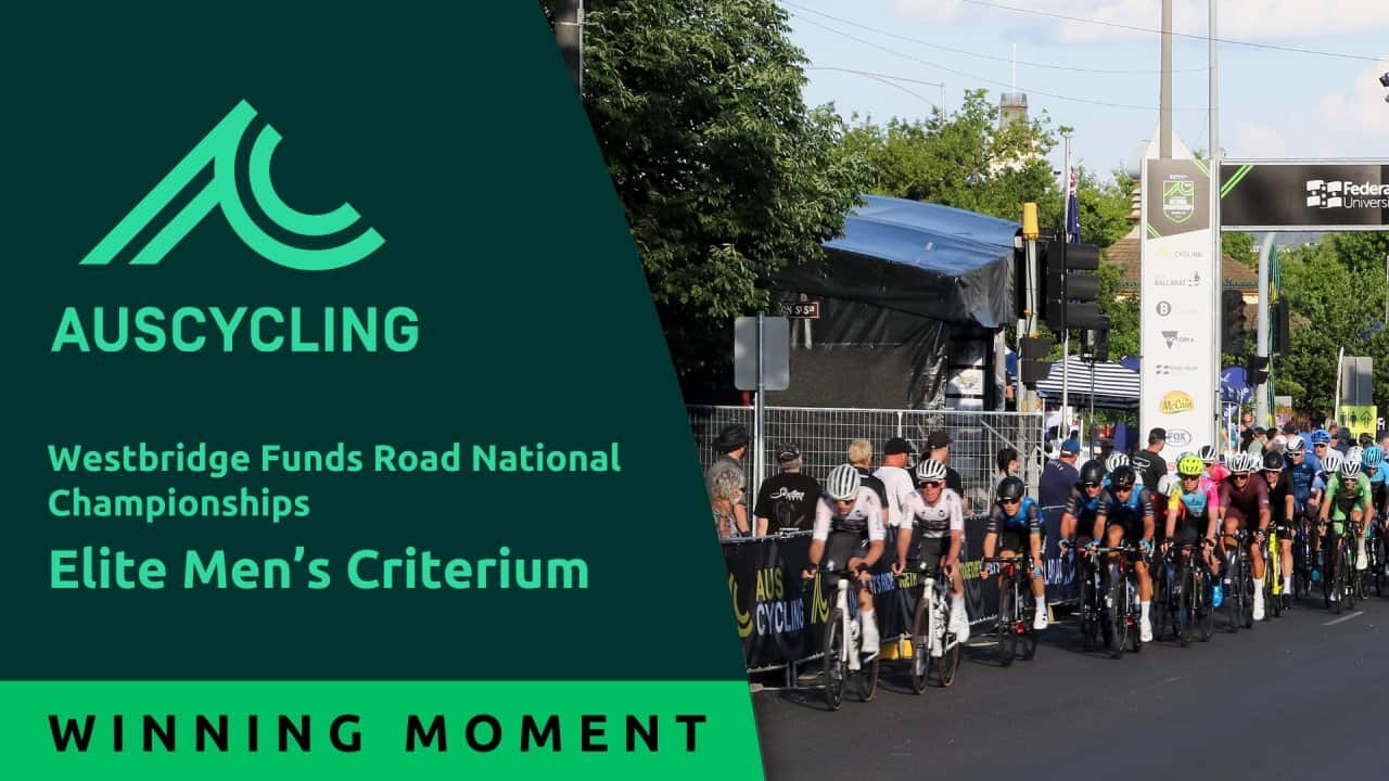 Elite Men’s Criterium - Winning Moment - Westbridge Funds Road National Championships 2026