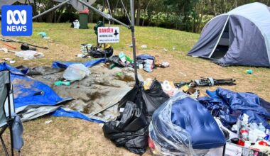 Summer festival-goers continue to abandon truckloads of camping gear