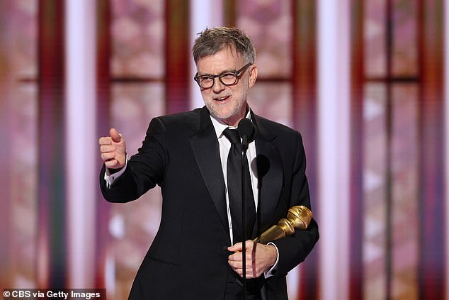 BEVERLY HILLS, CALIFORNIA - JANUARY 11: Paul Thomas Anderson, winner of the Best Director â¿" Motion Picture Award for "One Battle After Another," speaks onstage during the 83rd Annual Golden Globe Awards at The Beverly Hilton on January 11, 2026 in Beverly Hills, California. (Photo by Kevork Djansezian/CBS via Getty Images)