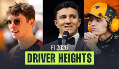 How tall is each driver on the Formula 1 grid?