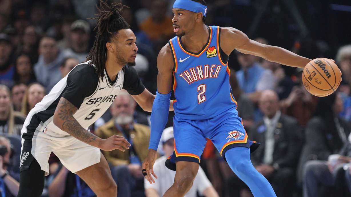 Gilgeous-Alexander scores 34 as Thunder top Spurs for first time in four meetings this season