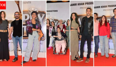 Aamir Khan’s family, partner Gauri Spratt, ex-wife Kiran Rao, children Ira and Junaid attend Happy Patel: Khatarnak Jasoos screening | Hindi Movie News