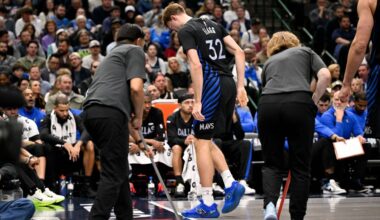 Mavericks' Cooper Flagg leaves loss to Nuggets with ankle sprain