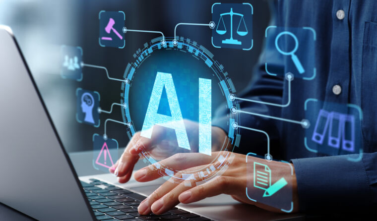 Person's hands typing on laptop.