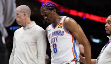 Thunder's Jalen Williams exits vs. Heat with sore right thigh