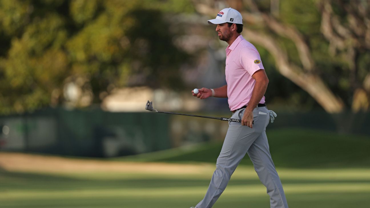 Late birdies stake Davis Riley to 2-shot lead at wind-swept Waialae