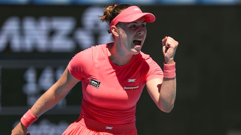 Talia Gibson is first Aussie to win a match in the tournament