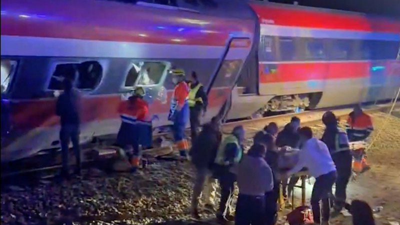 High-speed trains collide in southern Spain, killing at least 20