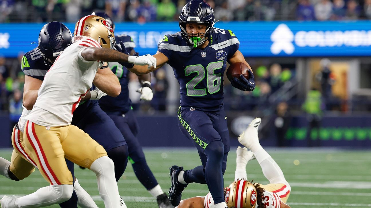 Seahawks RB Zach Charbonnet (knee) out for rest of playoffs