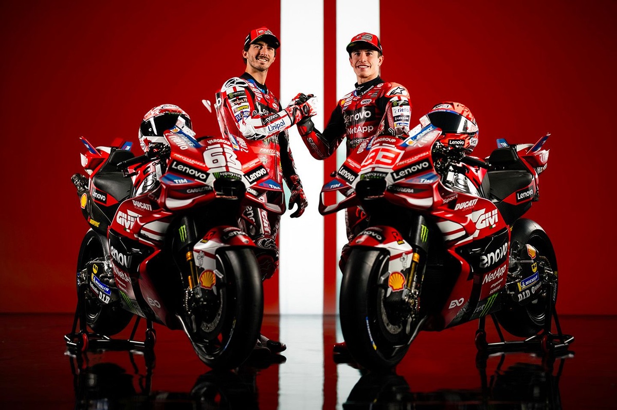 Marquez and Bagnaia unveil retro-inspired Ducati MotoGP livery